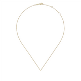 Gabriel & Co. Fashion 14K Yellow Gold Bujukan Pave Diamond Teardrop Pendant Necklace