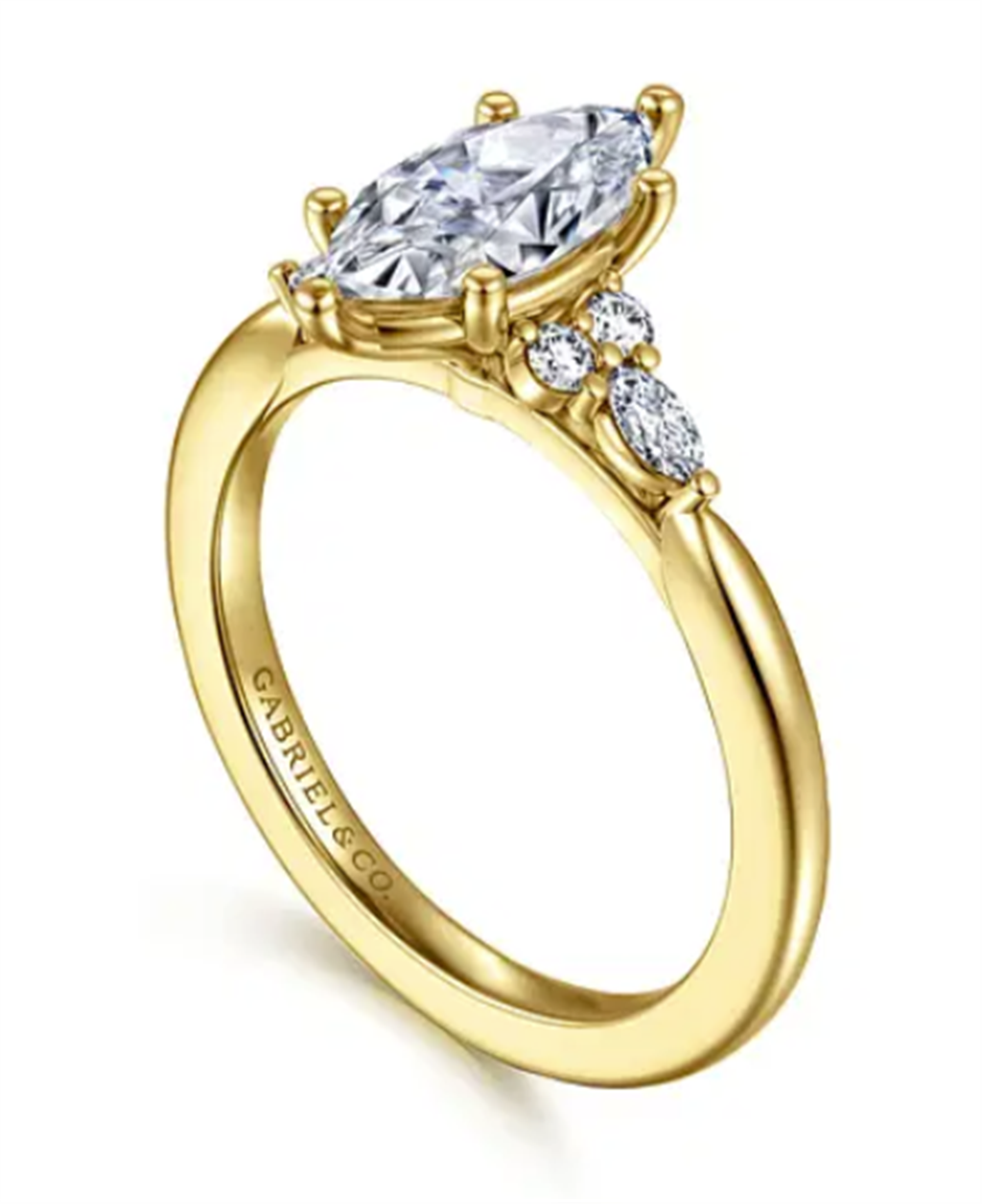 Gabriel & Co. Karat Accented Marquise Engagement Ring Mounting