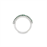 Estate Baguette Emerald and Diamond Ring