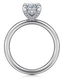 Lady's White 14 Karat Hidden H