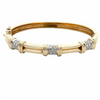 Estate Two Tone Diamond Station Bangle