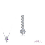 Lafonn April Birthstone Love Pendant