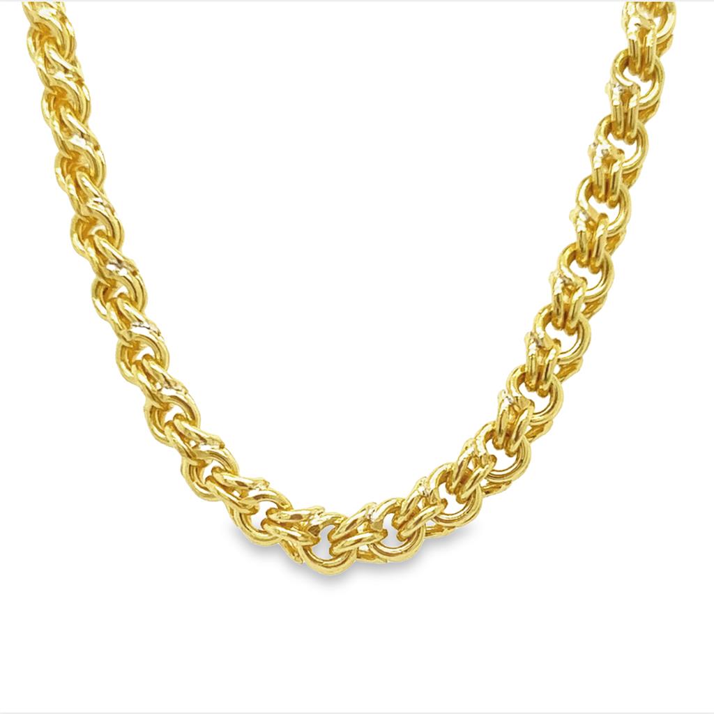 Yellow 21 Karat 5Mm Fancy Link