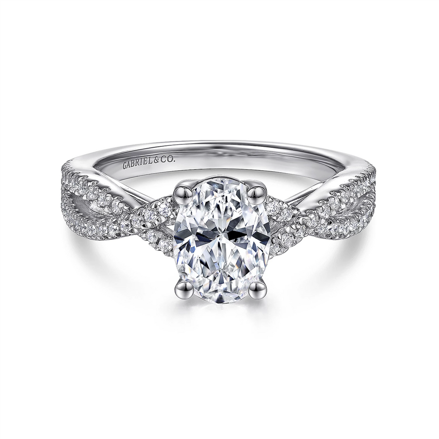 Gabriel & Co. Gina - Twisted Oval Diamond Engagement Ring Mounting