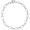 Rembrandt Charms Large Figure Eight Link Classic Bracelet Sterling Silver
