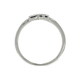 Lady's White 14 Karat East-West Cross Fashion Ring Size 6.5 With 6 = 0