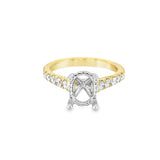 Lady's Two-Tone 14 Karat Hidden Halo Accented Ring Size 7 48 = 0.54tw