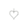 Estate Open Heart Diamond Pendant