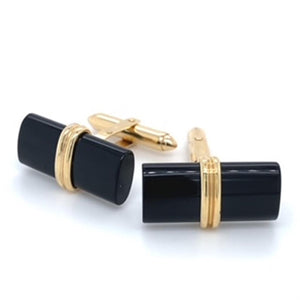 Estate Rectangular Onyx Cuff Links