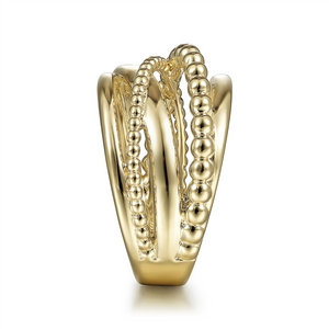 Gabriel & Co. Fashion 14K Yellow Gold Bujukan Criss Cross Ring