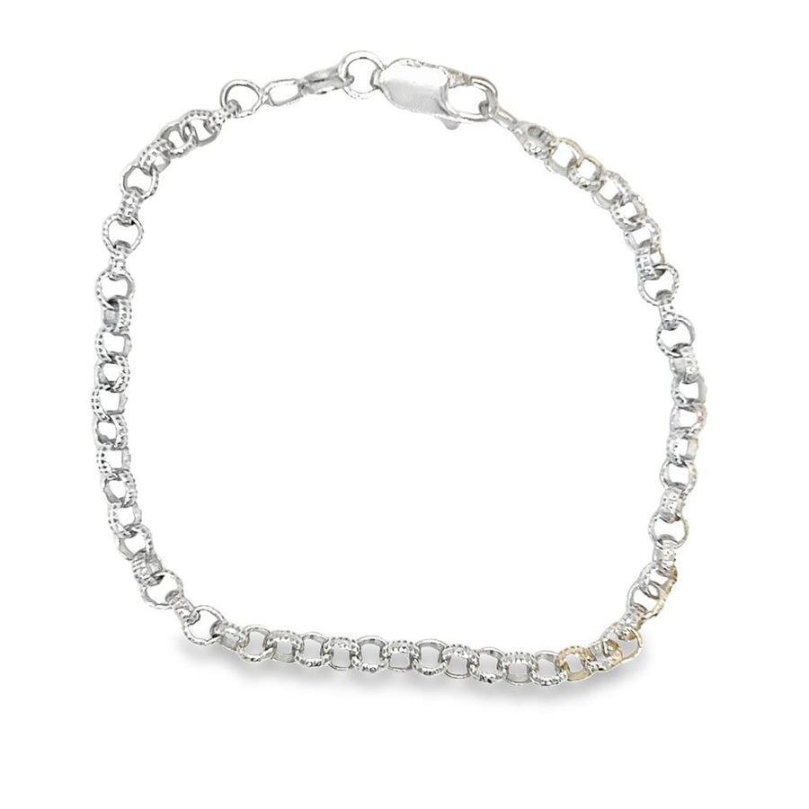 Sterling Silver 3.5mm Round Link Chain Bracelet