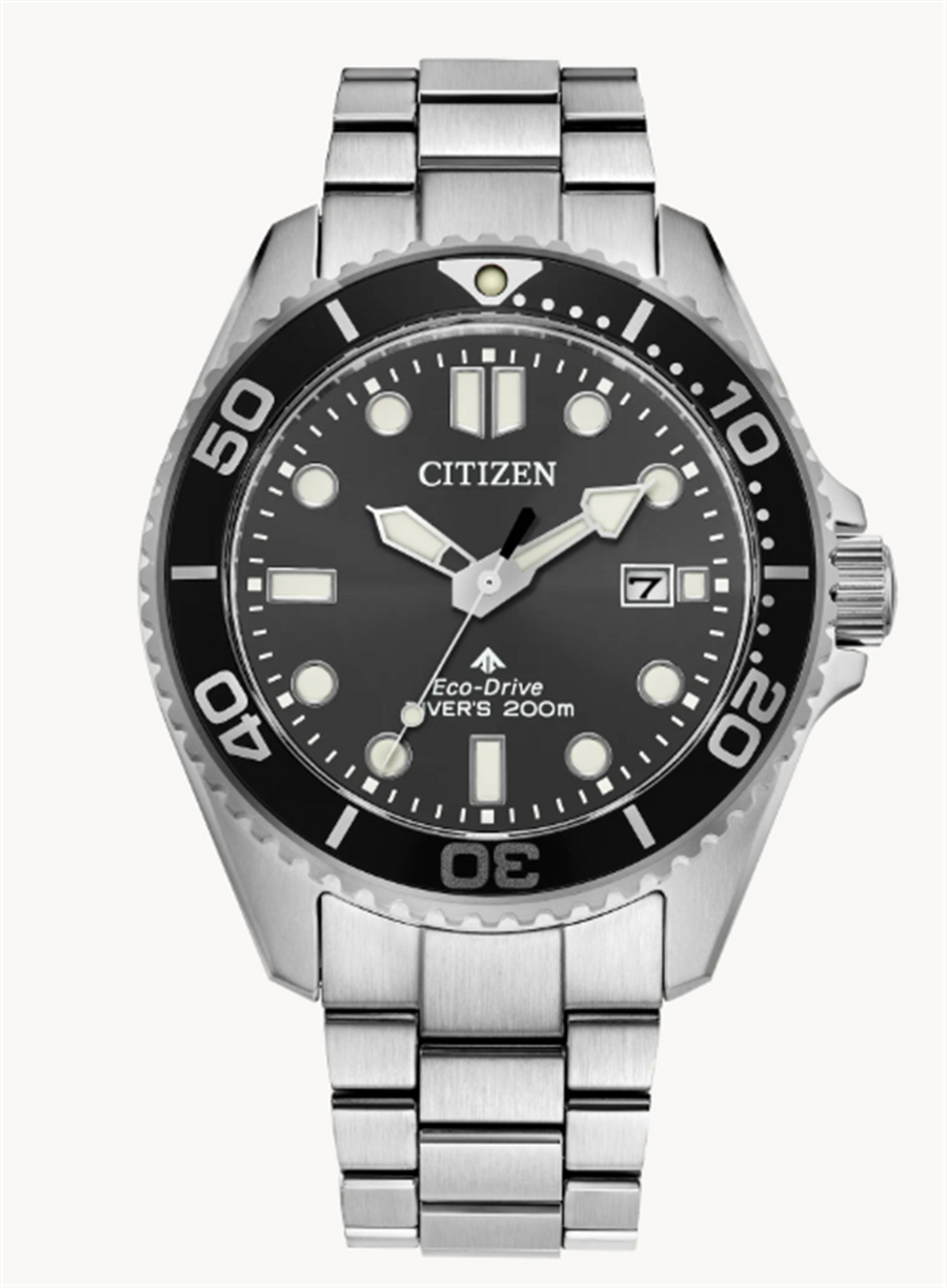 Stainless Steel Men's  200M Black Dial/Black Ceramic Bezel Promaster E