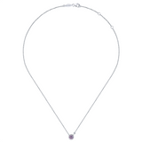 Gabriel & Co. Sterling Silver Lusso Color Diamond and Gemstone Necklace