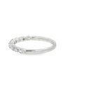 Lady's White 18 Karat Alternating Band Wedding/Anniversary Ring Size 6