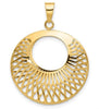 Yellow 14 Karat Hollow Circle Polished Pendant, 1.86 Grams