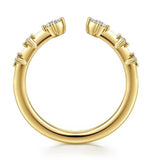 Lady's Yellow 14 Karat Station Open Wedding/Anniversary Ring Size 6.5