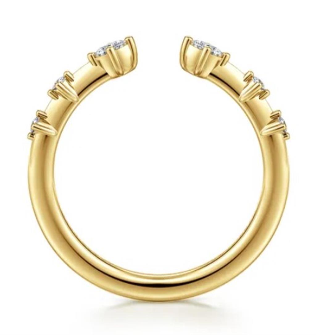 Lady's Yellow 14 Karat Station Open Wedding/Anniversary Ring Size 6.5