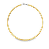 Two-Tone 14 Karat 5mm Reversable Omega Necklace w/ Lobster Clasp Estat