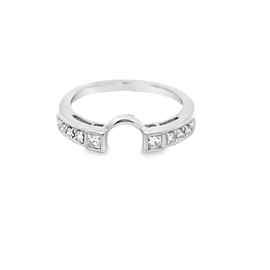 White 18 Karat Milgrain Wrap Ring Wrap/Guard