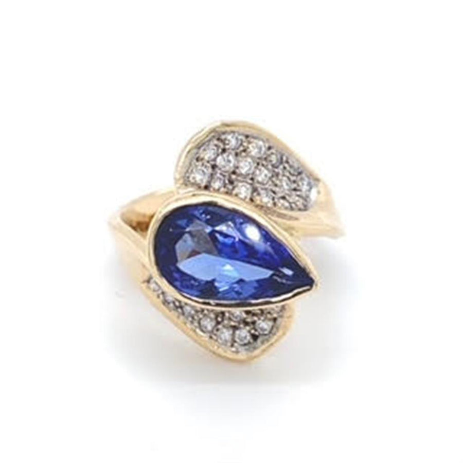 Estate Tanzanite and Diamond Ring