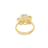 Double Row Cluster Diamond Ring