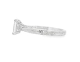 Emerald Cut Three Stone Diamond Engagement Ring