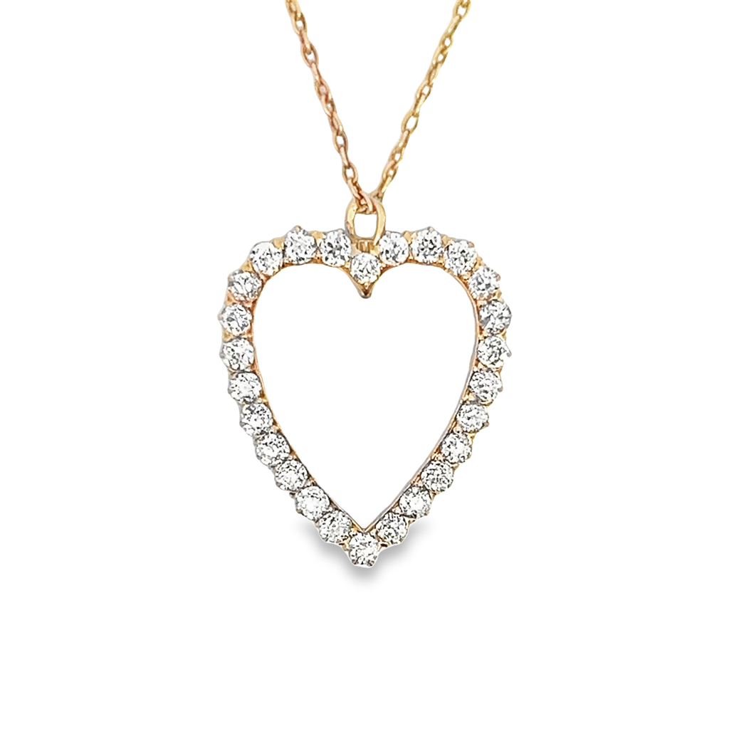 Estate European Cut Diamond Heart Necklace – Lamon Jewelers