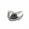 Estate Pear Shaped Black Diamond Ring