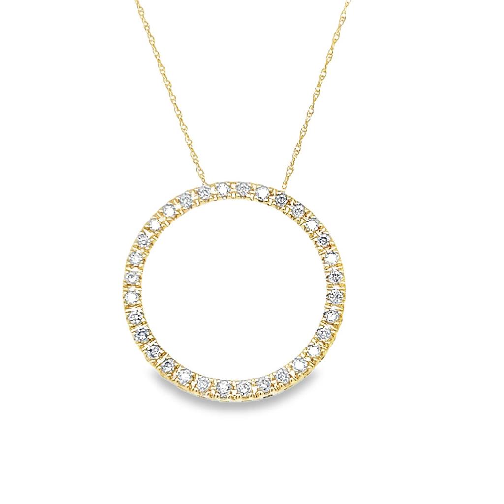 Estate Diamond Circle Necklace