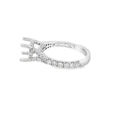 Platinum Accented Hidden Halo Split Shank Platinum Mountings Size 7 64