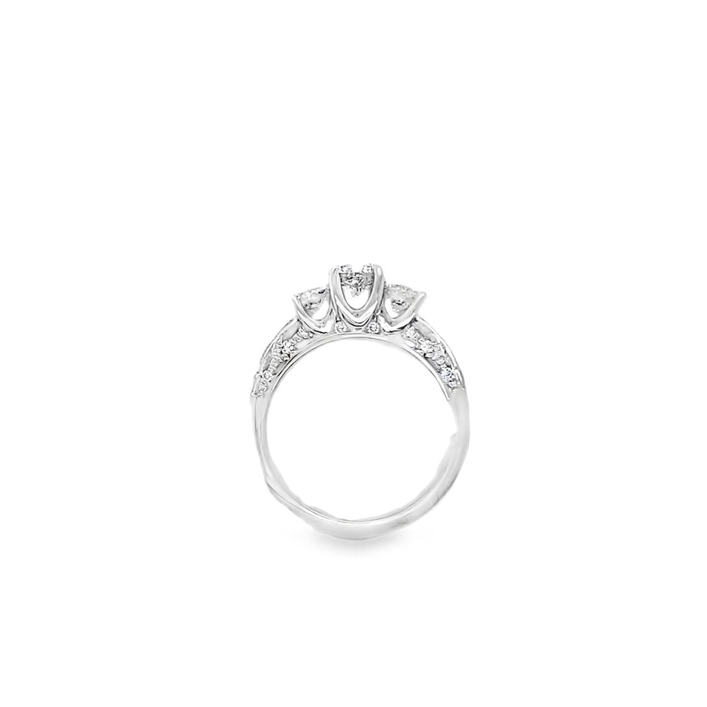 Three Stone Diamond Engagement Ring