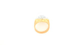 Two-Tone 14 Karat Gents Diamond Cluster Ring Estate Jewelry Size 9.5 W