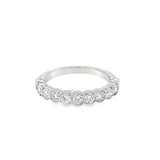 Lady's White 18 Karat Bezel Wedding/Anniversary Ring Size 6.75 11 = 1.
