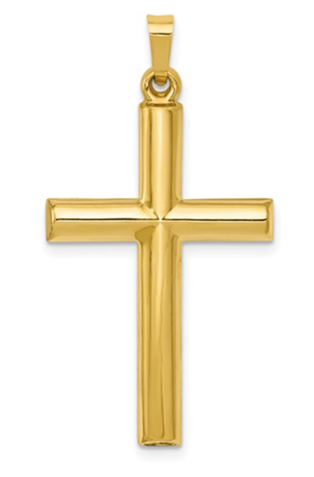 Yellow 14 Karat Hollow Cross Charms