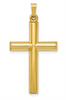 Yellow 14 Karat Hollow Cross Charms