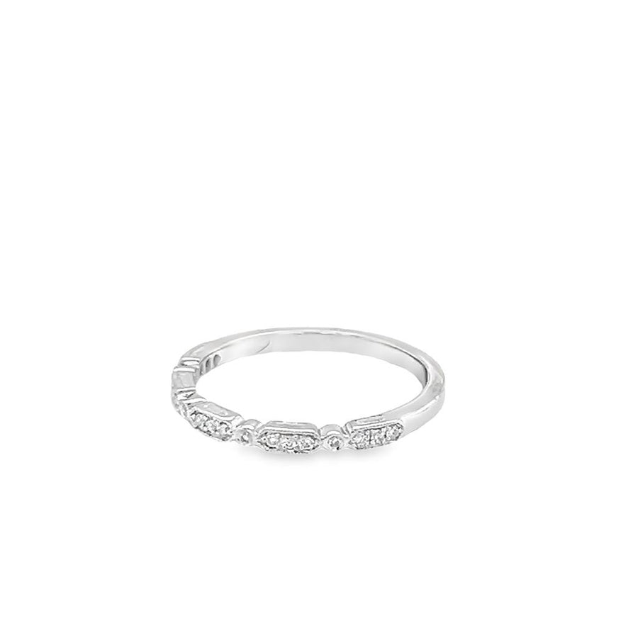 Coast Diamond Milgrain Alternating Bars Diamond Wedding Band