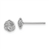 Ladies 14K White Gold Polished Love Knot Post Earrings