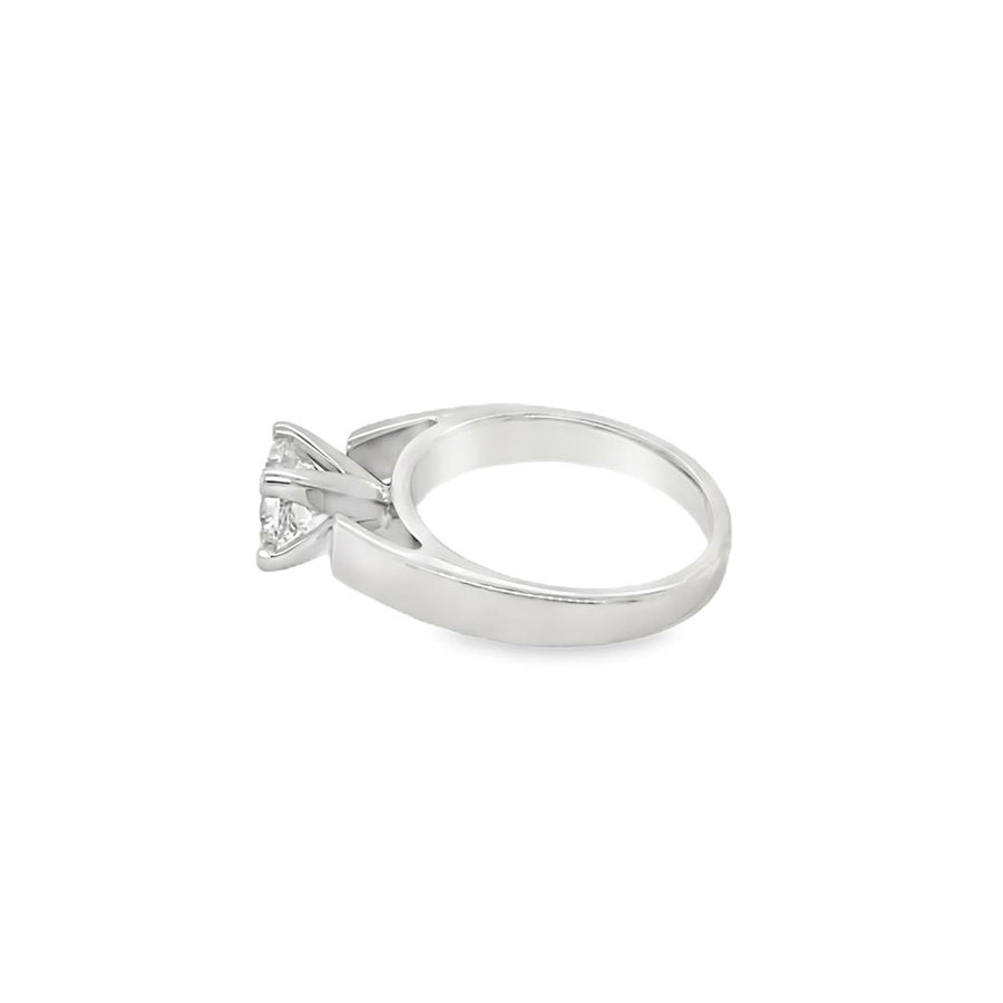 Estate Princess Cut Diamond Solitaire Engagement Ring