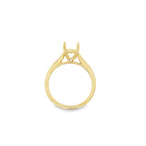 Lady's White 18 Karat Cathedral Solitaire Ring Size 6.75 2 = 0.01tw Ro