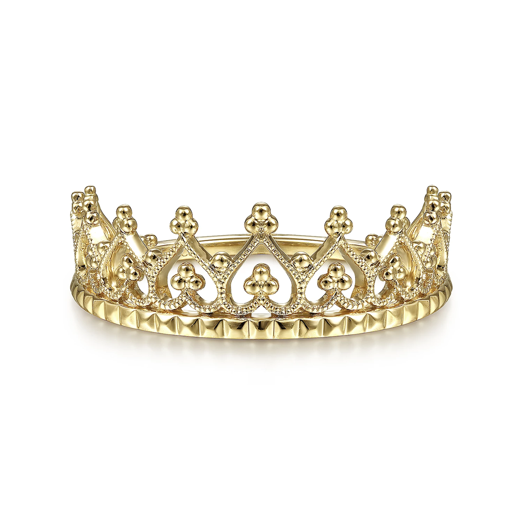 Gabriel & Co. Fashion 14K Yellow Gold Bujukan Crown Ring