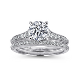 Gabriel & Co. Hollis - 14K White Gold Round Diamond Engagement Ring Mounting