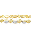 Estate Two-Tone Diamond Cluster Bracelet