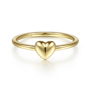 Gabriel & Co. Fashion 14K Yellow Gold Puffed Heart Ring