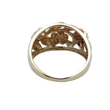 Estate Diamond Cut Floral Dome Band