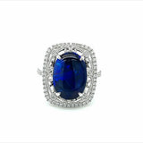Black Opal 14 Karat White Fashion Ring