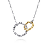 Lady's Two-Tone Sterling Silver/14 Karat Interlocking Circle Pendant A