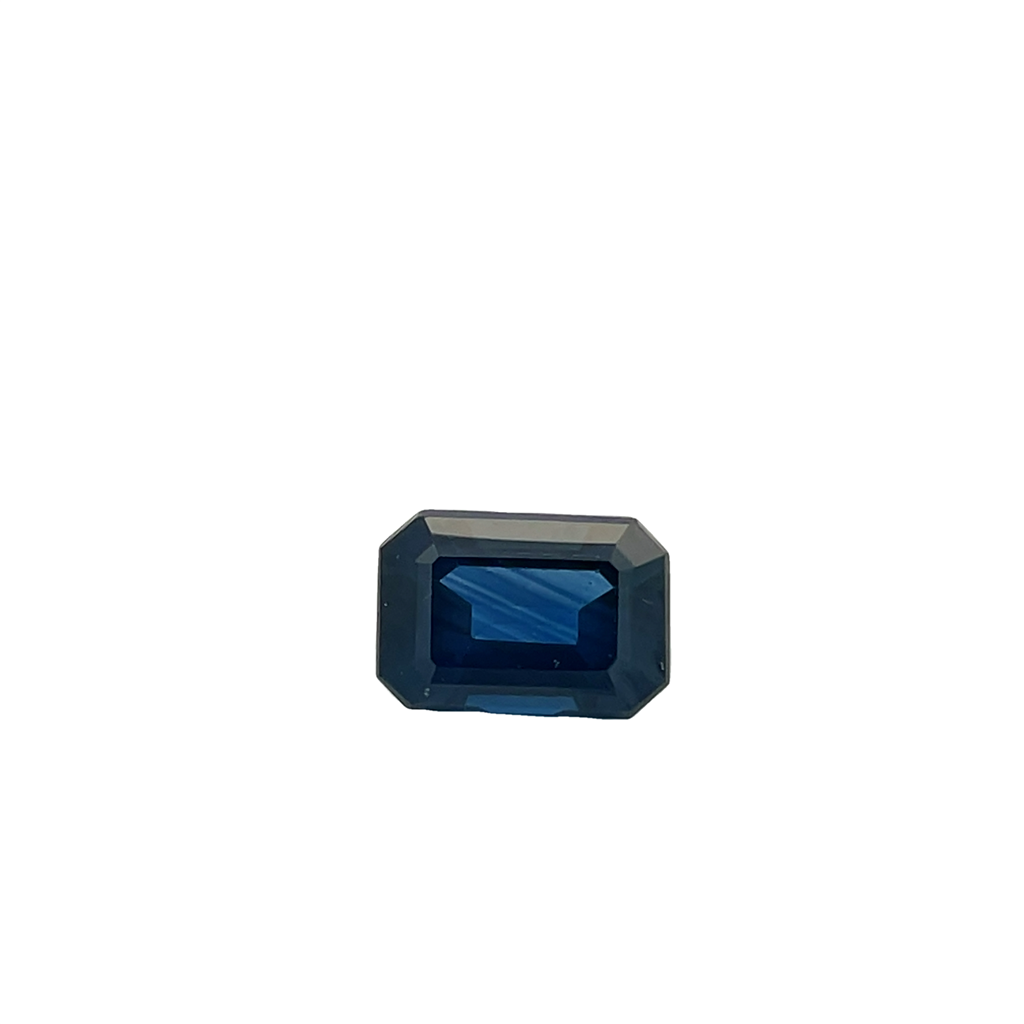 Loose Natural Emerald Cut Blue Sapphire