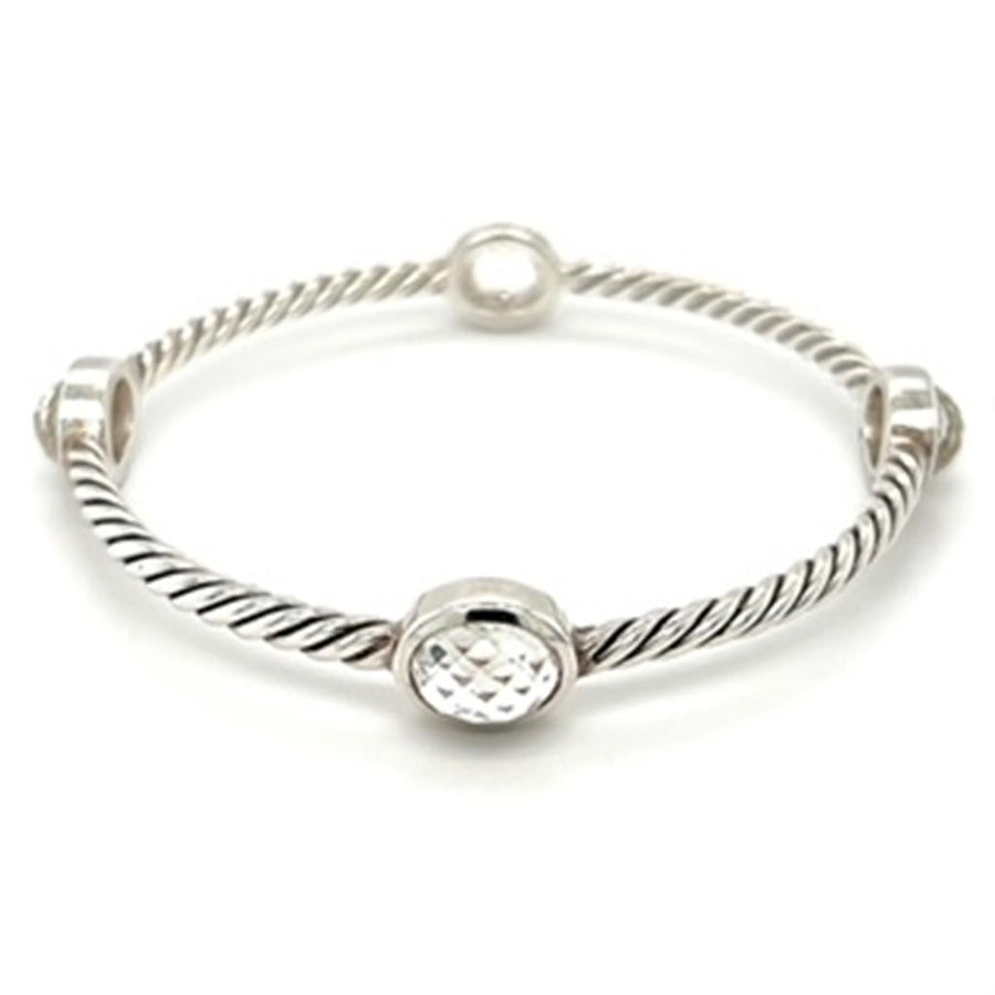 Estate David Yurman Silver Station Bangle