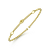 Gabriel & Co. Fashion 14K Yellow Gold Bujukan Pyramid Stations Bangle