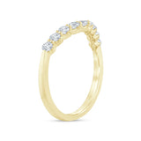 Lady's Yellow 14 Karat "V" Wedding/Anniversary Ring Size 6.5 11 0.50TW